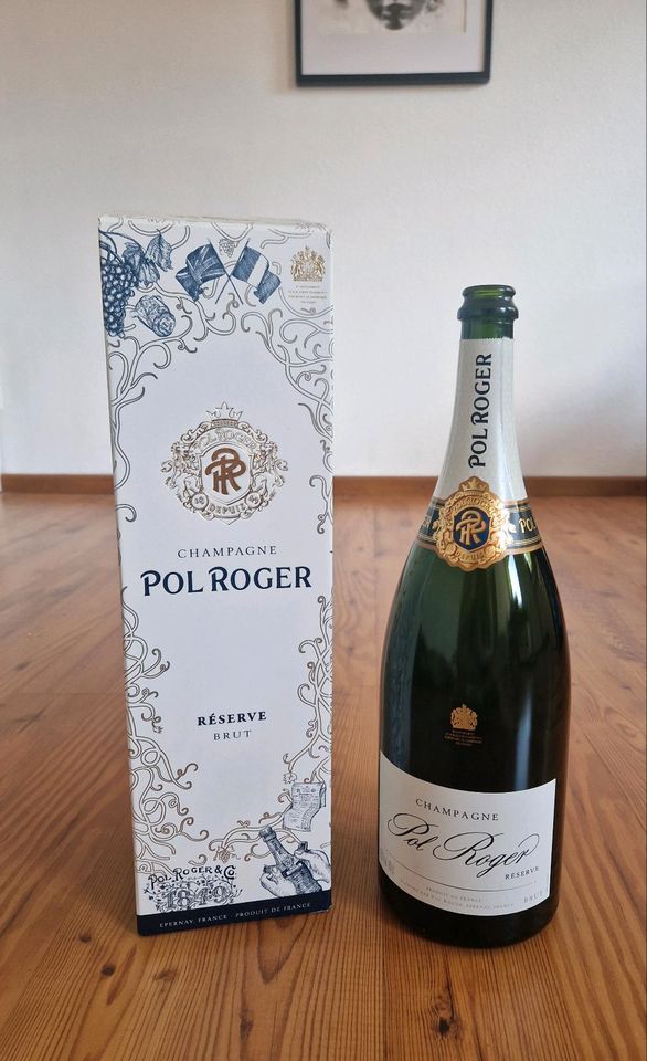Pol Roger 1.5l Champagnerflasche leer mit Karton in München