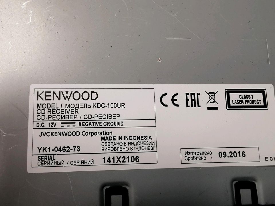 Autoradio Kenwood KDC-100UR in Stralsund