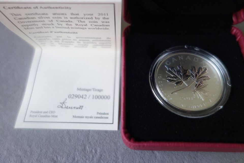 Maple Leaf Forever 2011 Canada 10 Dollar Silber Box in Murr Württemberg