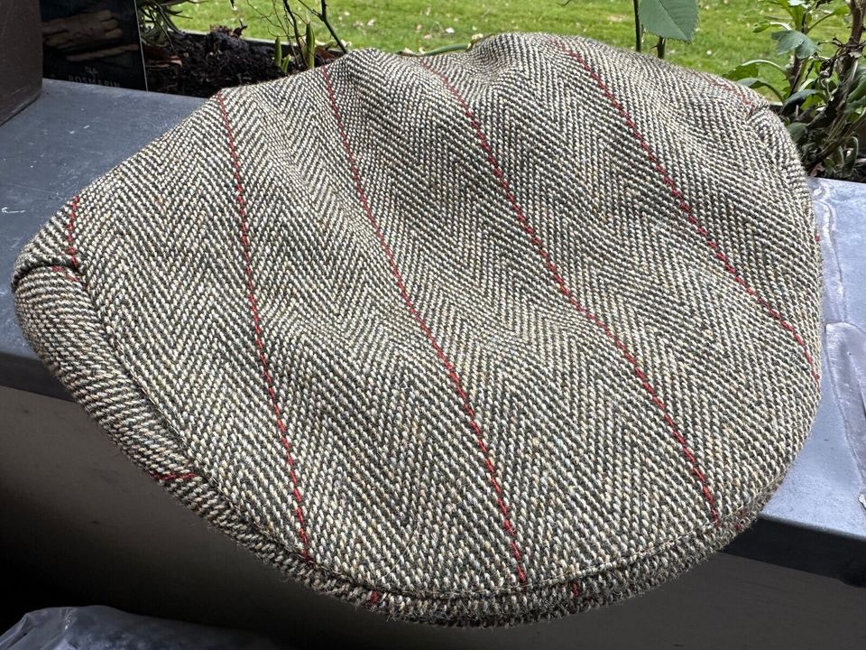 TWEED CAP MUTZE HUT gr  XL 59 60  100% WOOLE MADE IN ENGLAN in Lage