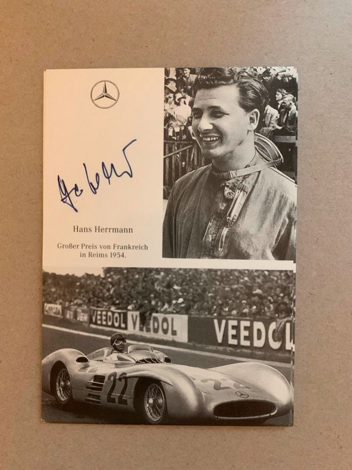 Motorsport Mercedes Legenden: 3 handsignierte Autogrammkarten in München