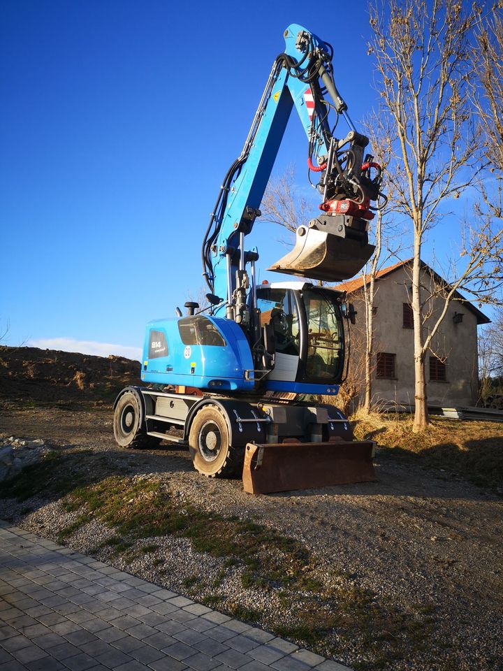 Radbagger mieten Mobilbagger Dienstleistung Baggerarbeiten in Bad Wurzach