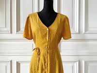 Only Kleid Sommerkleid Senffarben Senfgelb Punkte 38 M/L Niedersachsen - Cuxhaven Vorschau