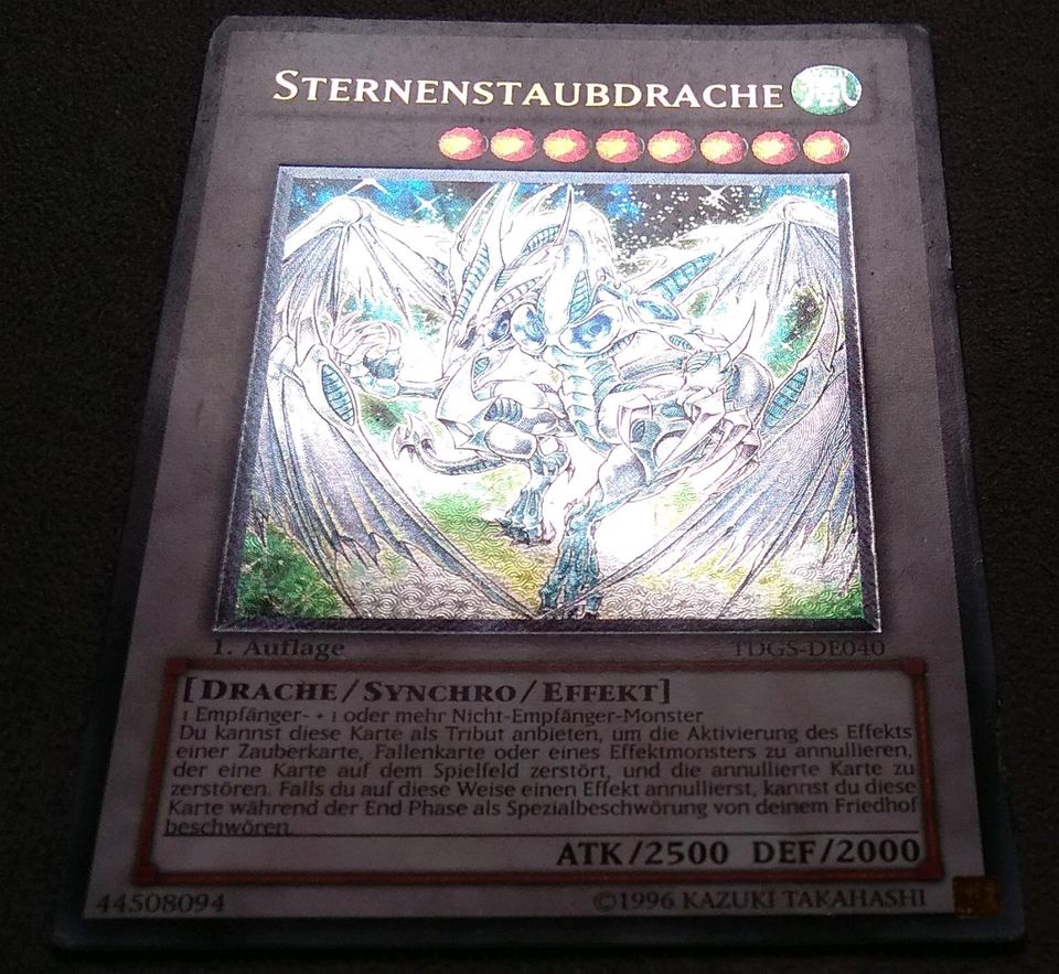 Yugioh Karte Sternenstaubdrache Ultimate Rare #2 in Untersiemau