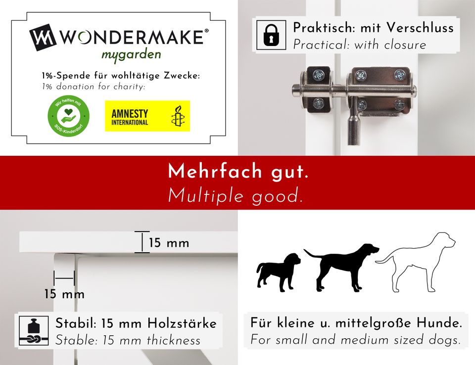 Hundekäfig Holz Zuhause weiß Indoor, Tierkäfig Wohnung Hundebox in Friedberg (Hessen)