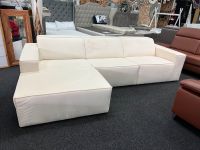 Ecksofa Samt hell beige Sofa Couch Polster Möbel UVP 2299€ Hessen - Alsfeld Vorschau