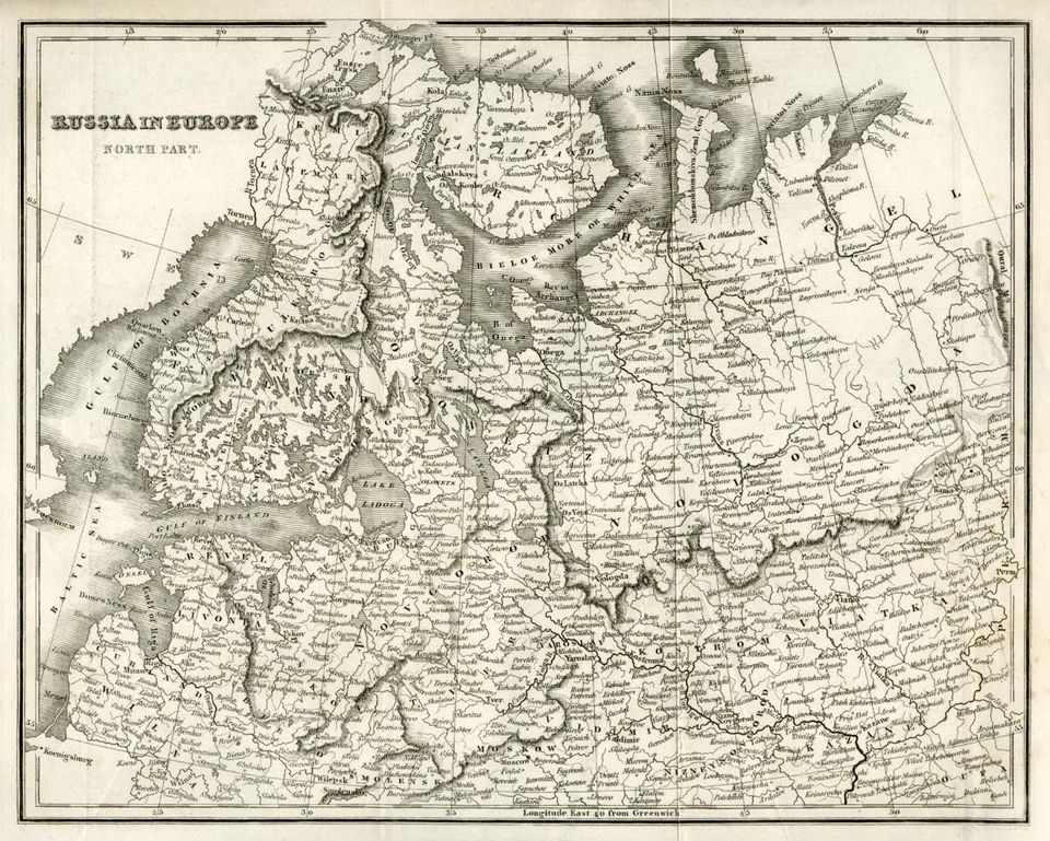 Karten „Russland in Europa–Nordteil“ / „Russland in Asien“ / 1840 in Bad Dürkheim
