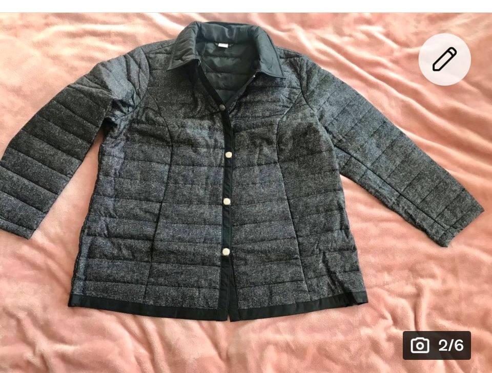 Jacke Steppjacke Übergangsjacke grau schwarz Größe 46 neu  Heine in Rottweil