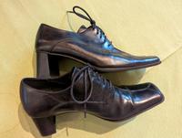 Schwarze Damen Schnürschuhe sneaker Blockabsatz Görtz shoes 40 Niedersachsen - Himmelpforten Vorschau