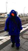 Fell Monsterkostüm  Karneval lila/blau Fasching Baden-Württemberg - Ubstadt-Weiher Vorschau