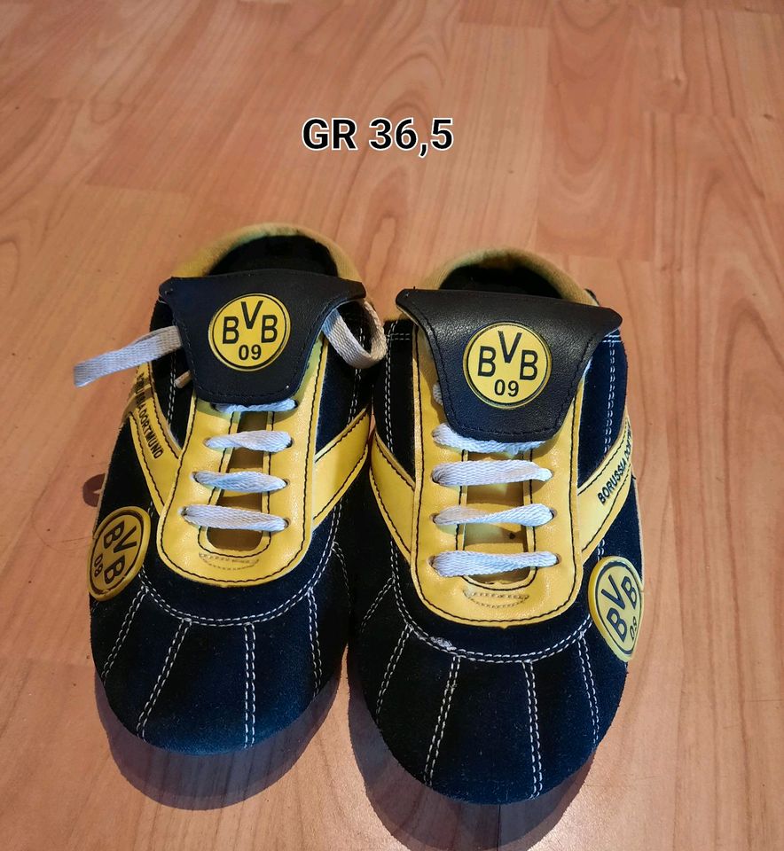 NAGELNEUE ORIGINALE BVB SLOFFIES GR  36,5 in Recklinghausen