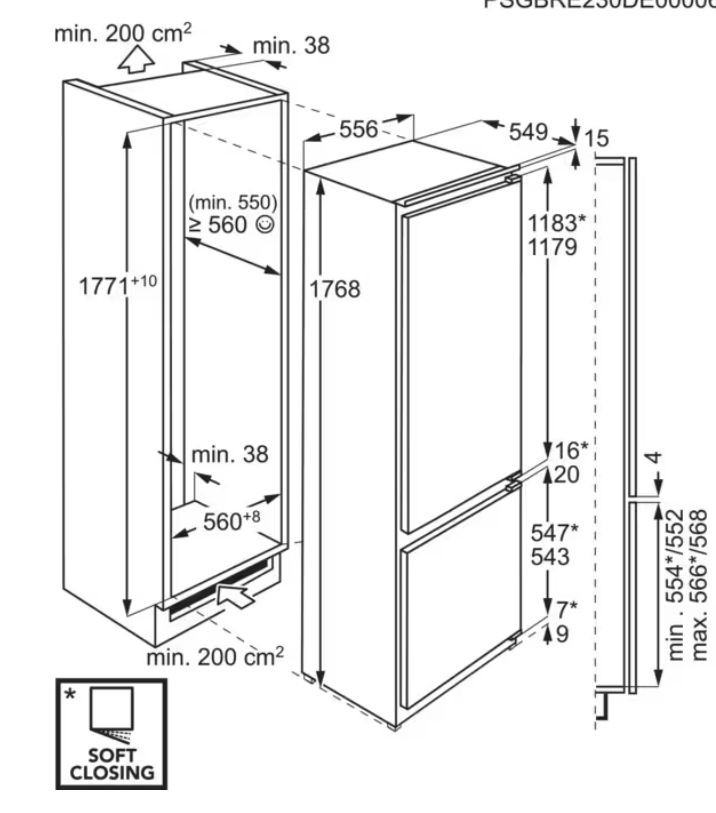 Einbau Kühl-Gefrierkombination AEG SCE818E9ZC, 1780mm, Lagergerät in Attendorn