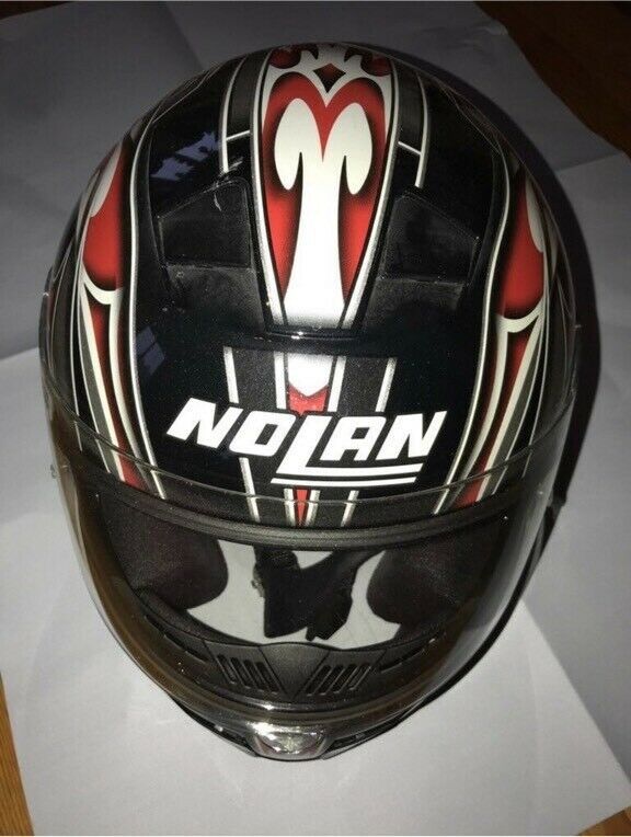 Nolan Motorradhelm Gr S rot schwarz Silber in Bad Kötzting