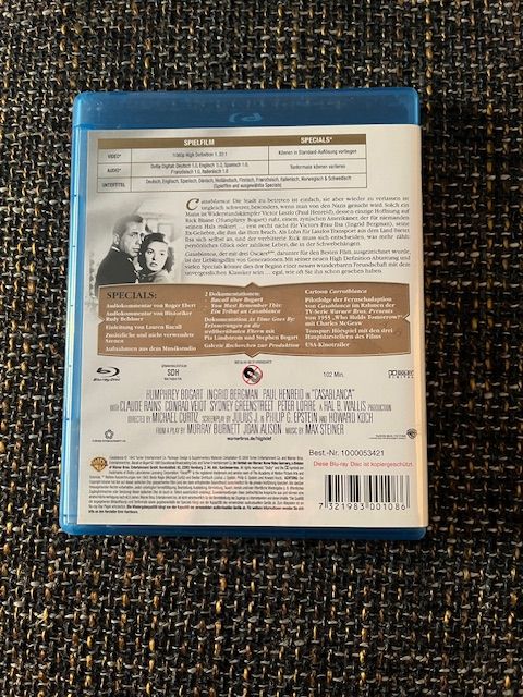 Casablanca * Blu Ray * inklusive Versand in Bonn