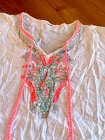 Tredy t Shirt Tunika Ibiza Hippie weiß spitze türkis 42 XL neu Nordrhein-Westfalen - Porta Westfalica Vorschau