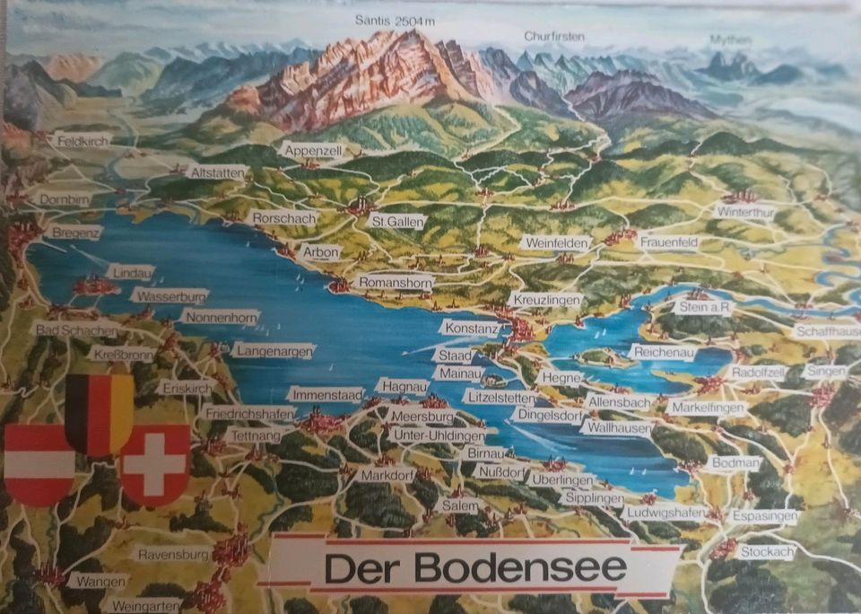 Vintage Postkarten: München, Bodensee, Hong Kong  im Großformat in Rüsselsheim