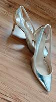 silberbne Pumps mit goldener Ferse, Gr. 38 Nordrhein-Westfalen - Castrop-Rauxel Vorschau