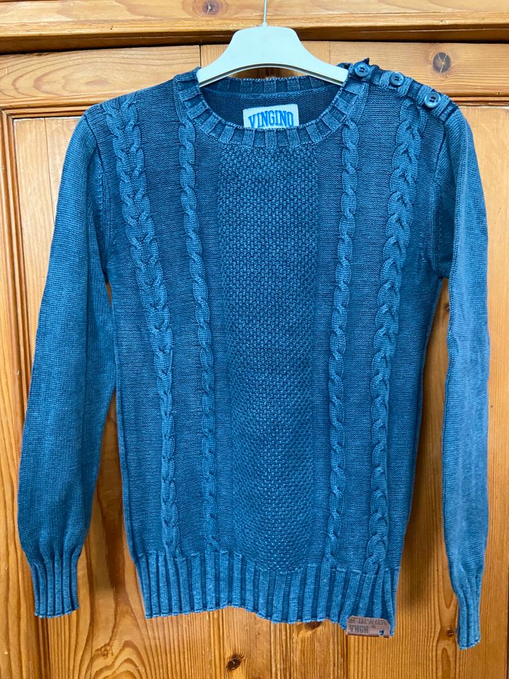 VINGINO Pullover Strickpullover Baumwolle blau Gr. 10 oder 140 in Mönchengladbach