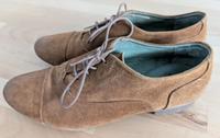 Schnürschuhe Damen  Gr 38 Veloursleder Wildleder Sachsen-Anhalt - Halle Vorschau
