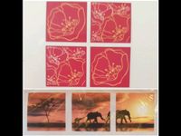 Neu Wand-Bilder set 30cm Savanne Elefant rot Blume selbstklebend Dresden - Pieschen Vorschau