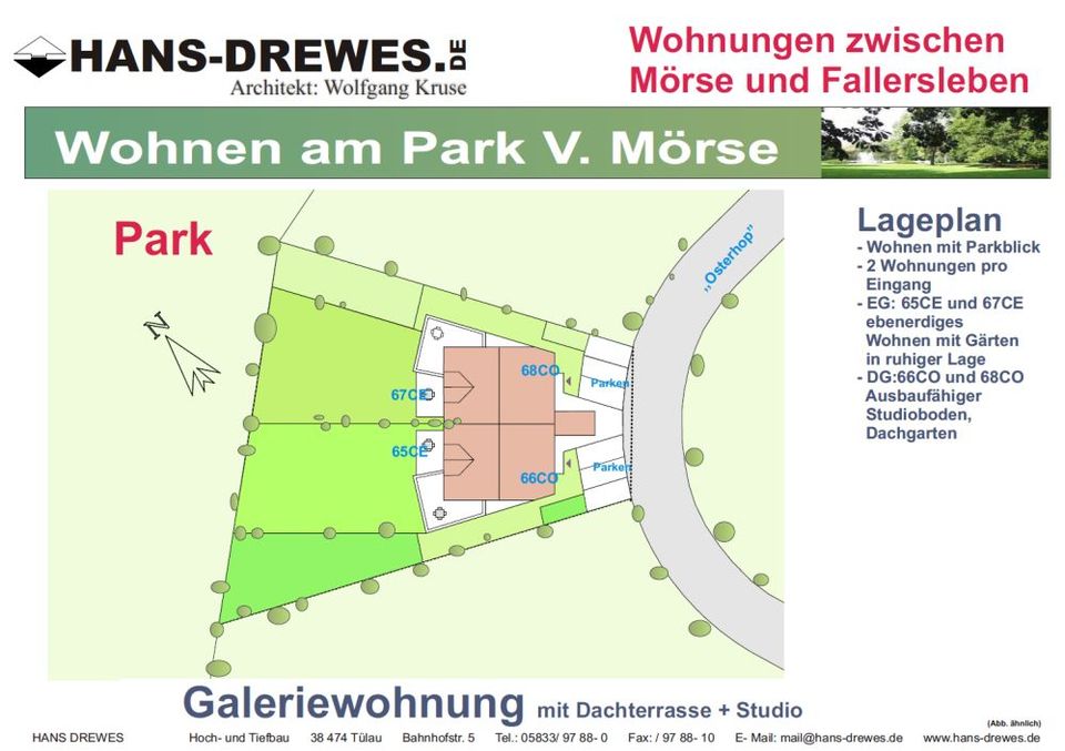 Wohnen am Park • Studio-Wohnung mit unverbaubarem Fernblick, Garten & 2. Etage inkl. eigenem Bad! in Wolfsburg