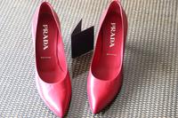 Prada Ziegenleder / Rot Größe 35,5 Saarland - Homburg Vorschau