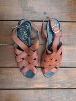 Ledersandalen Jesuslatschen Lederlatschen Vintage Gr 5 38 Rieker Brandenburg - Blankenfelde-Mahlow Vorschau