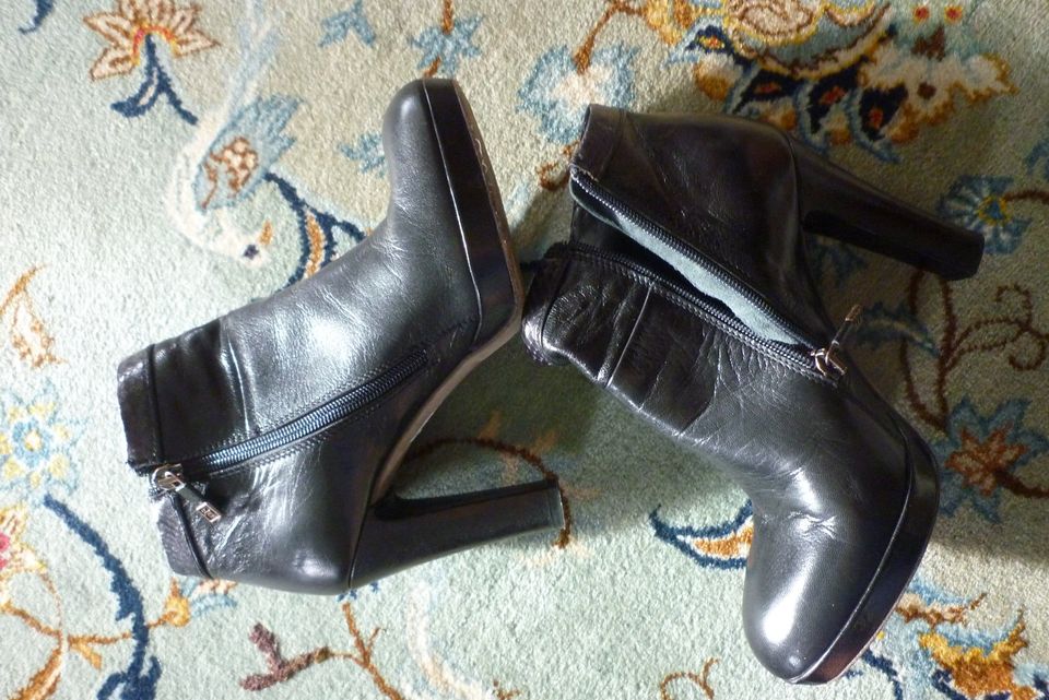 3x Leder Stiefel "A.Fermani H.Billkranz" 37/38 in Hügelsheim