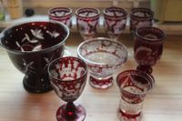 Konvolut Böhmisches rote Glas ab 1930 Köln - Chorweiler Vorschau