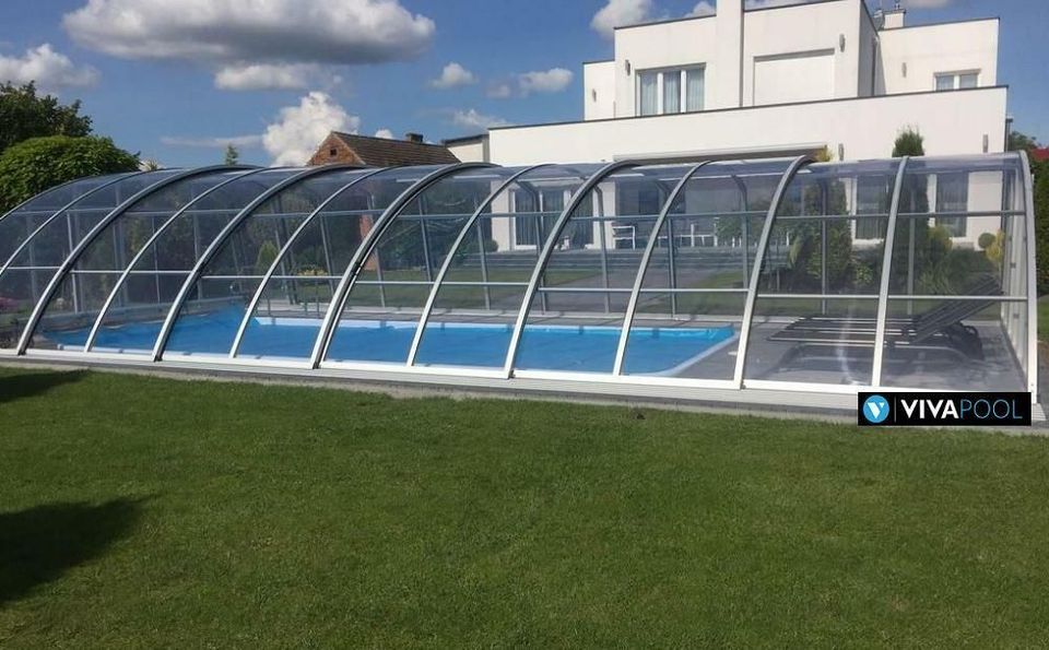 Poolüberdachung Optima ELOX 1270x520cm Cover clear Abdeckung in Frankfurt (Oder)