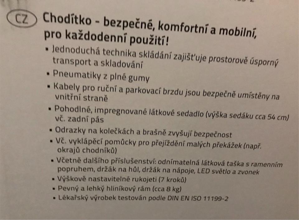 Rollator Ridder Walker, UVP 249€, NEU, LEDLicht, Klingel, Stockh. in Halle