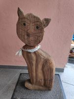 Katze Holzkatze Holz massiv groß Deko Art Kunst Sachsen - Löbau Vorschau