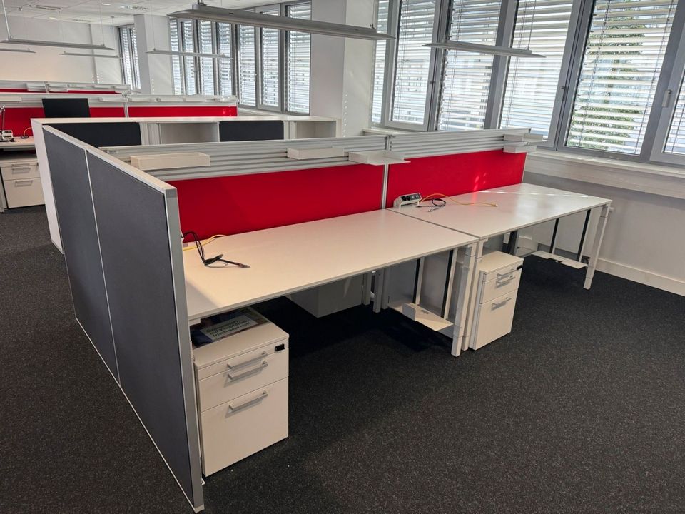 190x Steelcase Kalidro Schreibtisch Büromöbel Bürotisch KK10230 in Rot am See