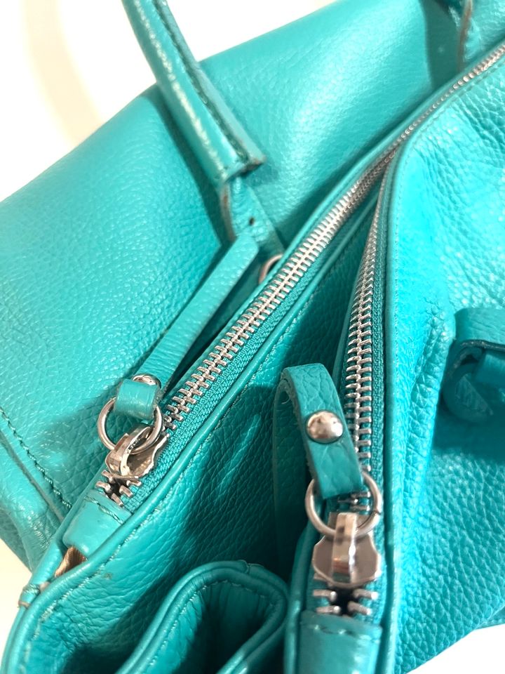 Gianni Chiarini Leder Handtasche Türkis aqua groß in Saarbrücken