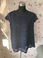 Schöne dunkelblaue spitzen Bluse Gr.46 Sachsen-Anhalt - Barby Vorschau