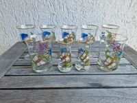 9 Gläser mit gemaltem Blumendesign, verschiedene Größen Nordrhein-Westfalen - Wesel Vorschau