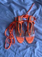 High Heels Orange zum schnüren Gr. 39 Bayern - Fürth Vorschau