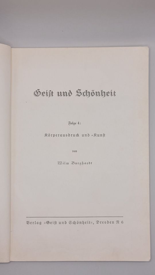 Geist und Schönheit Ausgabe 4. Folge - 1939 frei Haus in Hamburg