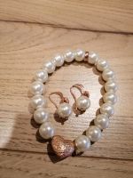 ❤️ PILGRIM ❤️ Schmuck Perlen Herz Armband & Ohrringe roségold Nordrhein-Westfalen - Tönisvorst Vorschau