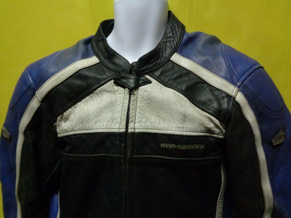 Motorradjacke von HEIN GERICKE Leder schwarz blau weiß Gr.54 in Köln