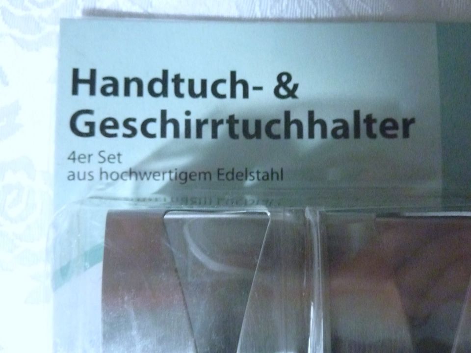 Hand/Geschirrtuchhalter 4Stück selbstklebend Edelstahl Bremel in Sindelsdorf