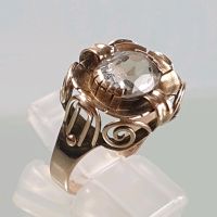 Vintage Prasiolith Goldring um 1940 ( 333 Gold ) Gr. 18 / 57 Nordrhein-Westfalen - Recklinghausen Vorschau