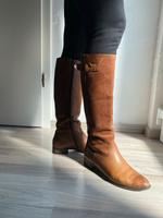 Stiefel Paul Green Gr. 38 Braun Leder Knielang Nordrhein-Westfalen - Minden Vorschau