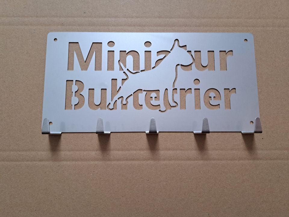 Miniatur Bullterrier - Schlüsselbrett - Edelstahl V2A in Lemgo