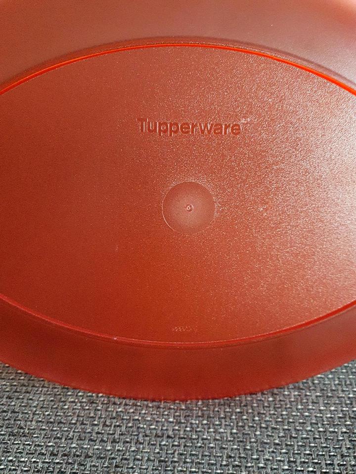 Tupper Servierplatte Eleganzia orange Platte Schale Tupperware in Rottendorf Unterfr