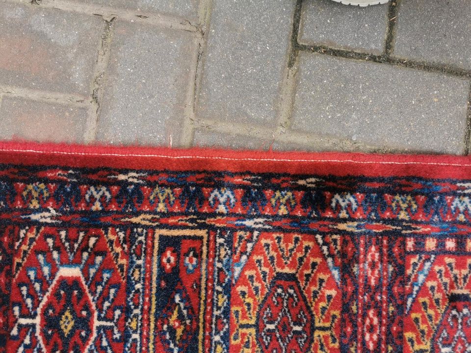 Teppich orientalische Art rot blau groß DDR Produktion in Leipzig