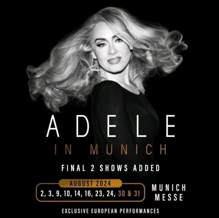 Adelle 2 x Tickets 02.08. München Opening in Wiesbaden