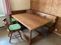 Eckbank aus Holz  mit Tisch und Stuhl Bayern - Pliening Vorschau