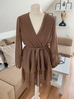 Minikleid aus Chiffon Made in Italy Größe 36 / S in braun Bayern - Hettstadt Vorschau