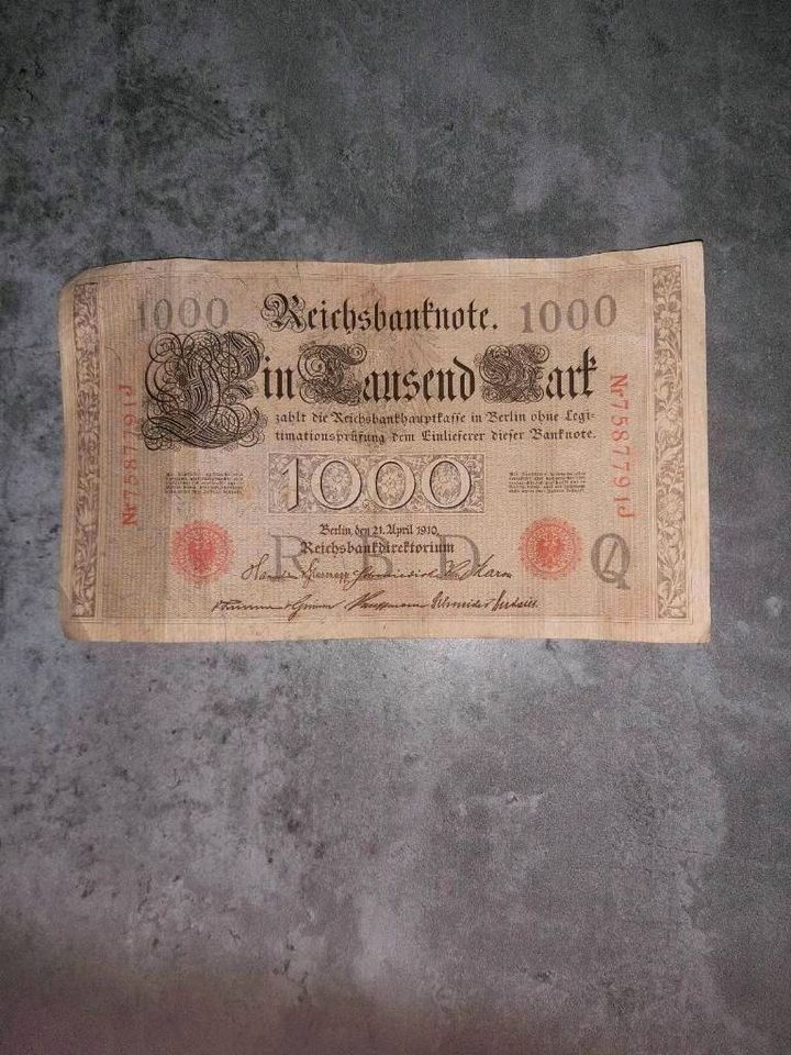 1000 Reichsmark Inflation in Erfurt